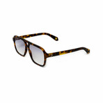 Ascot // Men's Square Aviator Sunglasses // Tortoise + Gradient Gray