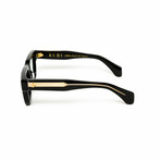 Lisbon //  Men's 18KT Gold  Square Eyeglasses // Black + Clear