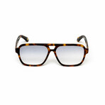 Ascot // Men's Square Aviator Sunglasses // Tortoise + Gradient Gray