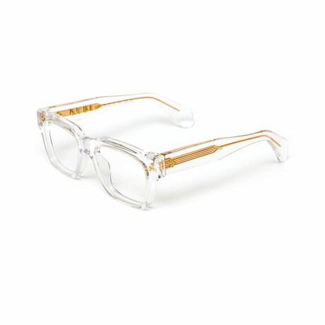 Lisbon //  Men's 18KT Gold Square Eyeglasses // Clear + Clear
