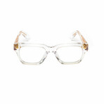 Lisbon //  Men's 18KT Gold Square Eyeglasses // Clear + Clear