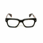 Lisbon //  Men's 18KT Gold Square Eyeglasses // Havana + Clear