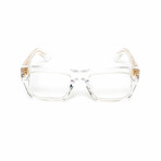 London // Men's 18KT Gold Rectangular Eyeglasses // Clear + Clear