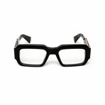 Milano // Men's 18KT Gold Rectangular Eyeglasses // Black + Clear