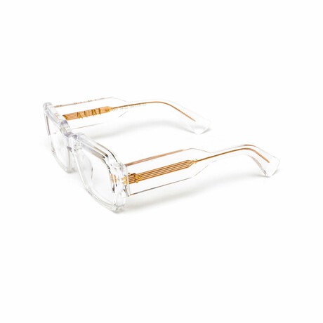 Milano // Men's 18KT Gold Rectangular Eyeglasses // Clear + Clear