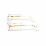 Milano // Men's 18KT Gold Rectangular Eyeglasses // Clear + Clear