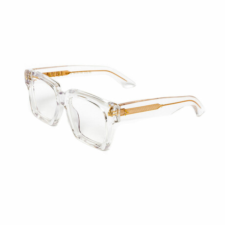 Paris // Men's 18KT Gold Square Eyeglasses // Clear + Clear