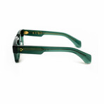 Tokyo // Men's 18KT Gold Rectangular Eyeglasses // Green + Clear