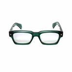 Tokyo // Men's 18KT Gold Rectangular Eyeglasses // Green + Clear