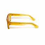 London // Men's 18KT Gold Rectangular Eyeglasses // Yellow + Clear