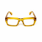 London // Men's 18KT Gold Rectangular Eyeglasses // Yellow + Clear