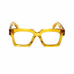 Paris // Men's 18KT Gold Square Eyeglasses // Yellow + Clear