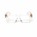 Paris // Men's 18KT Gold Square Eyeglasses // Clear + Clear