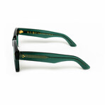 Paris // Men's 18KT Gold Square Eyeglasses // Green + Clear