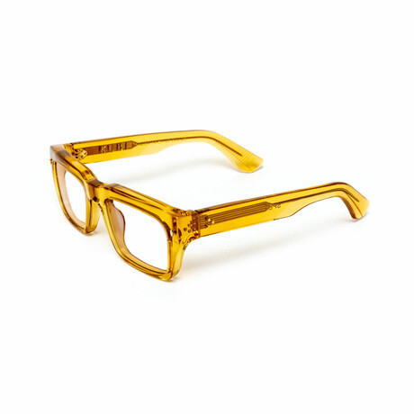 London // Men's 18KT Gold Rectangular Eyeglasses // Yellow + Clear