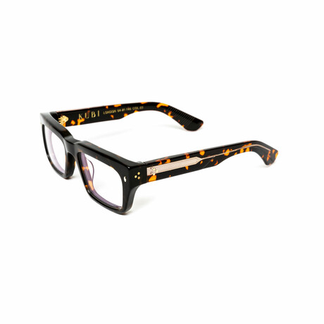 London // Men's 18KT Gold Rectangular Eyeglasses // Havana + Clear