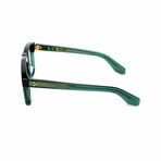 Madrid // Men's 18KT Gold Aviator Eyeglasses // Green + Clear