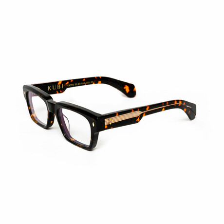 Tokyo // Men's 18KT Gold Rectangular Eyeglasses // Havana + Clear