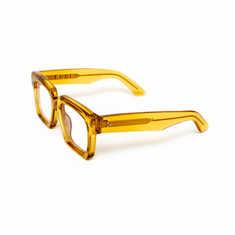 Paris // Men's 18KT Gold Square Eyeglasses // Yellow + Clear