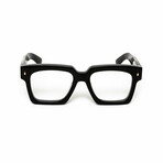 Paris // Men's 18KT Gold Square Eyeglasses // Black + Clear