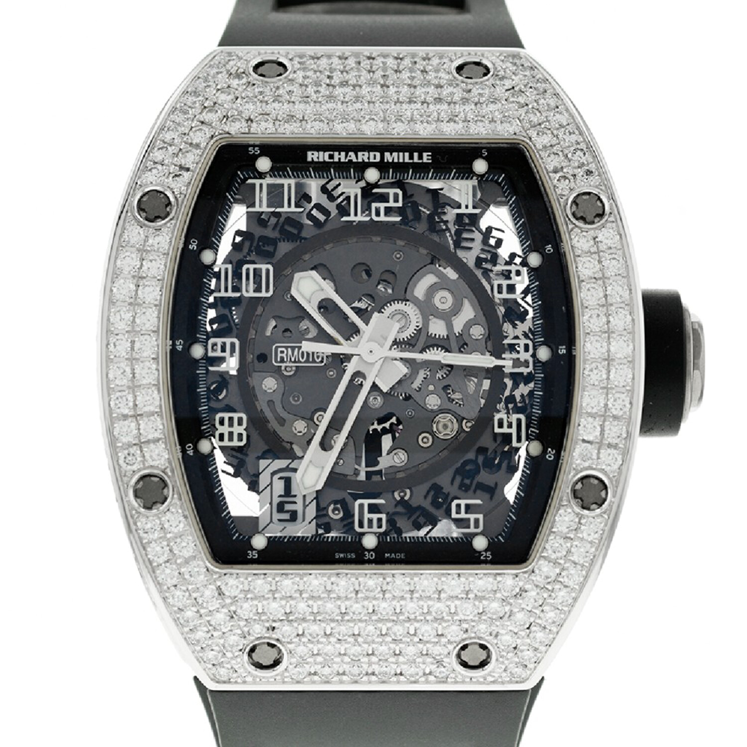 Richard Mille 18K White Gold + Diamond Automatic // 2019 // RM010 ...