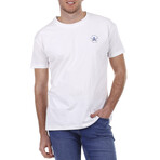 Back Pirate Skull Crewneck T-Shirt // White (S)