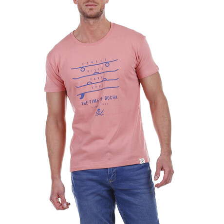 Front Street Crewneck T-Shirt // Pink (S)