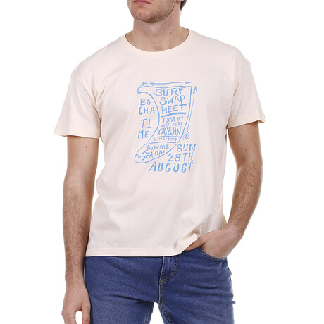 Front Rudder Crewneck T-Shirt // Beige (S)