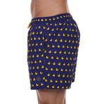 Yellow Ducks Swimsuit // Navy Blue (S)