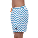 Waves Swimsuit // Blue + White (S)