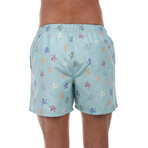 Multicolor Skull Pirate Swimsuit // Light Blue (S)