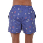 Multicolor Skull Pirate Swimsuit // Blue (S)