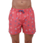 Multicolor Skull Pirate Swimsuit // Coral (S)