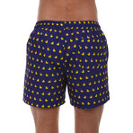 Yellow Ducks Swimsuit // Navy Blue (S)