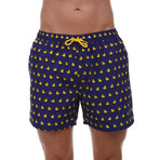 Yellow Ducks Swimsuit // Navy Blue (S)