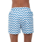 Waves Swimsuit // Blue + White (S)