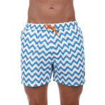 Waves Swimsuit // Blue + White (S)