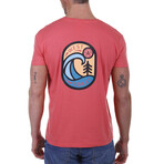 Back West Coast Crewneck T-Shirt // Coral (S)