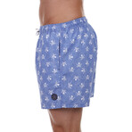 White Skull Pirate Swimsuit // Blue (S)