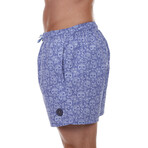 White Skulls Swimsuit // Blue (S)