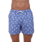 White Skull Pirate Swimsuit // Blue (S)