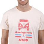 Front Van Crewneck T-Shirt // Beige (S)