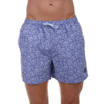 White Skulls Swimsuit // Blue (S)