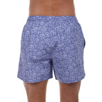 White Skulls Swimsuit // Blue (S)