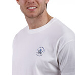 Back Pirate Skull Crewneck T-Shirt // White (S)