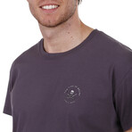 Back Pirate Skull Crewneck T-Shirt // Brown (S)