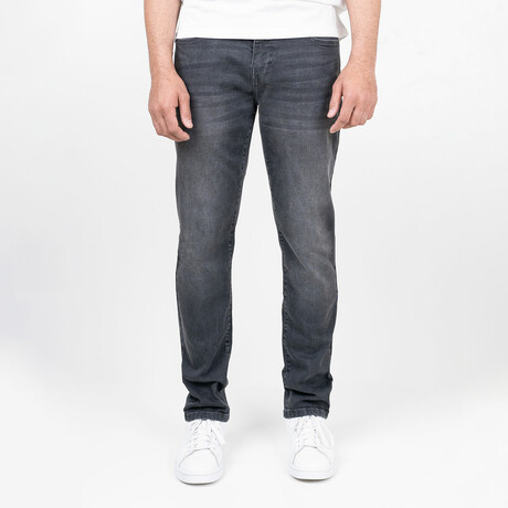 Karl // Charcoal Grey Slim Fit Jeans - Lift // Black/Grey (30 / 30)