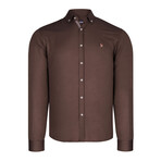 Placket Detail Button-Up // Brown (S)