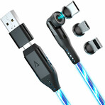 GloBright® 360 Pro LED Magnetic Charging & Data Cable // 3 Feet // 3 Pack