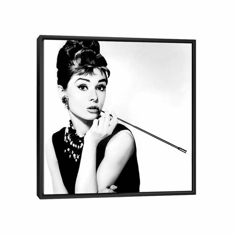 Audrey Hepburn Smoking by Radio Days (12"H x 12"W x 1.5"D)